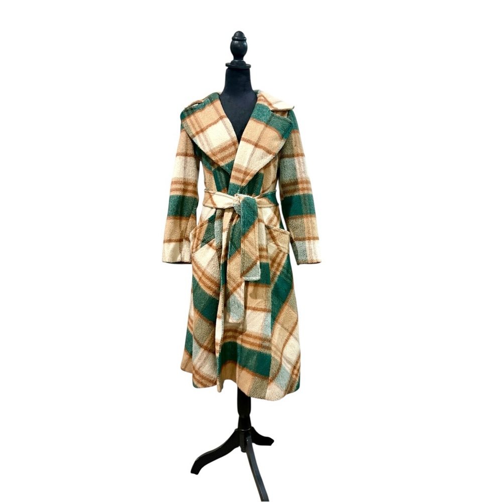 Chic Plaid Wrap Coat